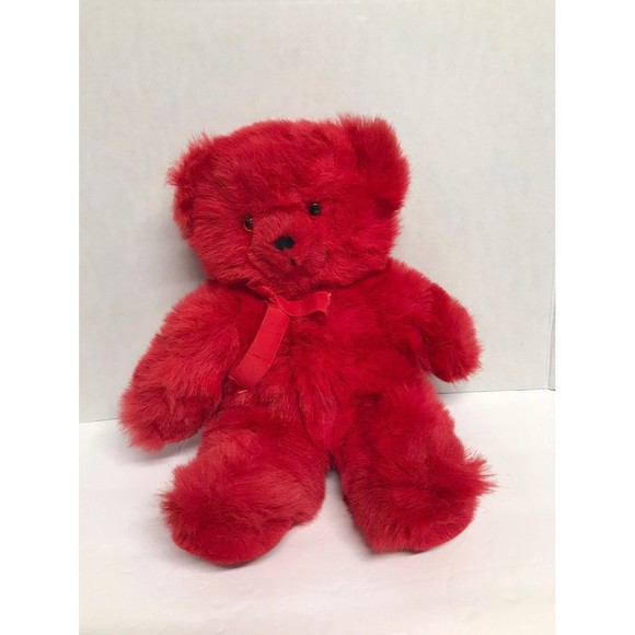 Russ Teddy so Brite plush red vintage - Picture 1 of 10